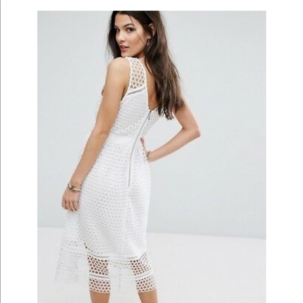 Abercrombie & Fitch Lace Zip Midi Dress